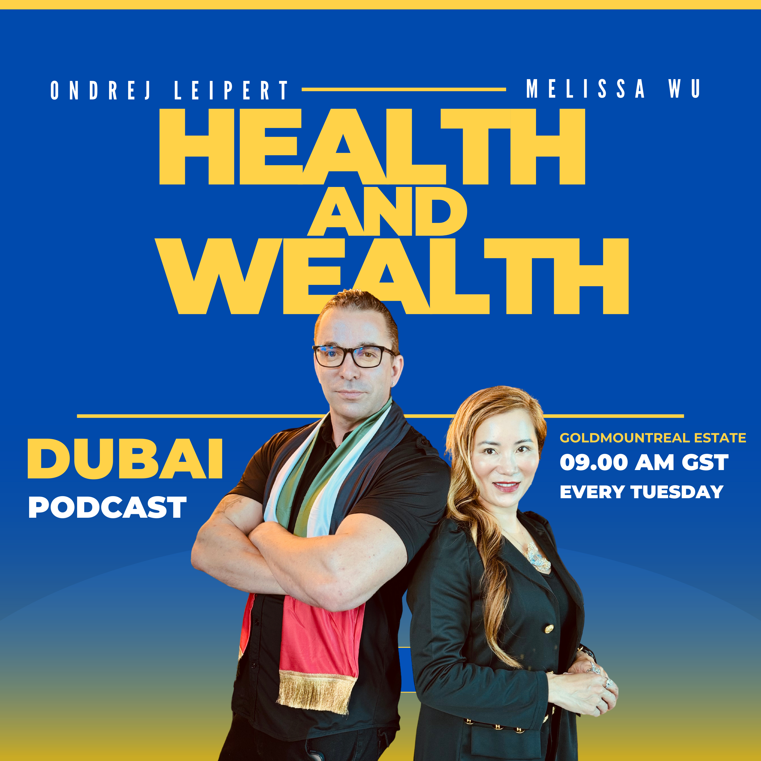 Blue & Yellow Modern Business Podcast Cover